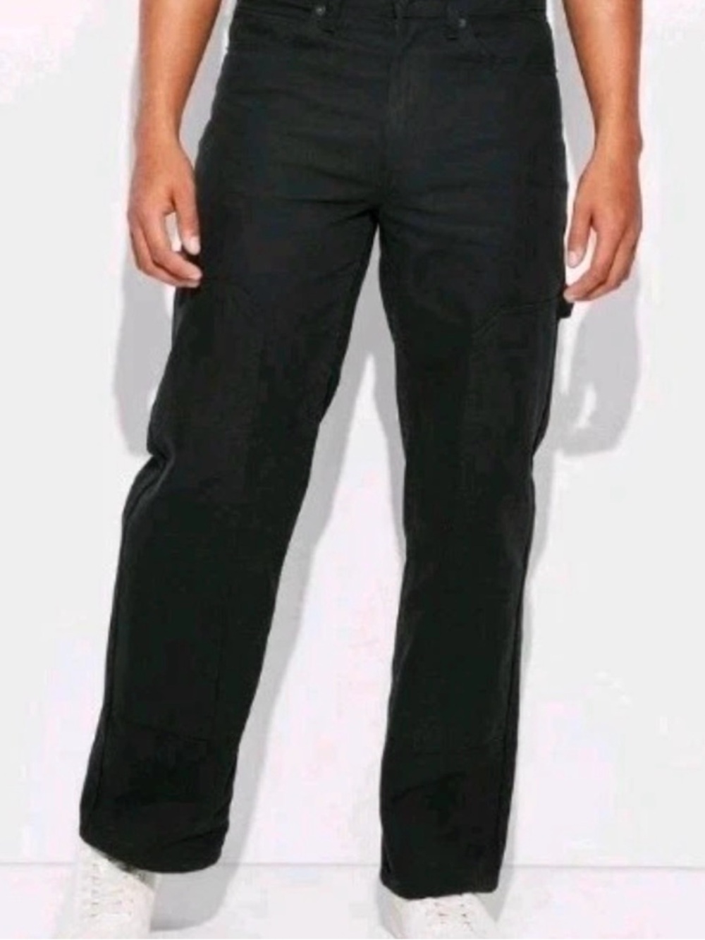 Men's Straight Leg Pull-On Carpenter Pants - Original Use- Black Jeans 34x30 NWT